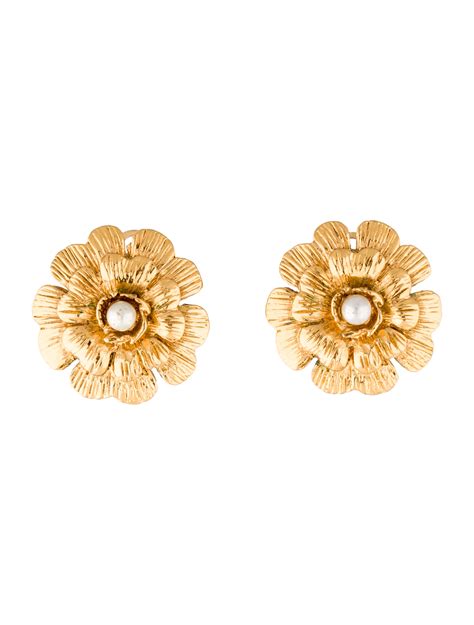 chanel camelia diamond earrings|chanel camellia flower necklace.